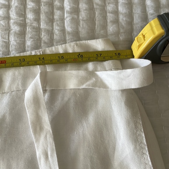 WHITE LINEN skirt. - Picture 6 of 6